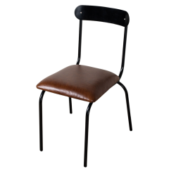 The Skool Chair Steel & Leather
