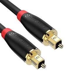 Digital Optical Audiocable Toslink Cable - 24K Gold-plated Ultra-durable Syncwire Fiber Optic Male To Male Cord For Home Theater Sound Bar Tv PS4 Xbox
