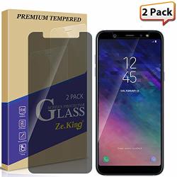 Zeking 2-PACK Samsung Galaxy A6 Privacy Anti-glare Screen Protector Zeking Anti Scratch Anti-fingerprint Bubble Free