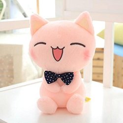 pink plush cat