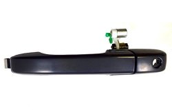 Pt Auto Warehouse HO-3513S-FL - Outside Exterior Outer Door Handle Smooth Black - Driver Side Front