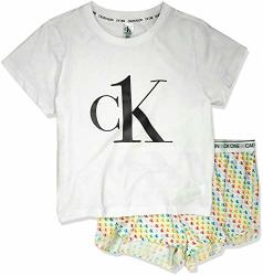 Calvin Klein Women's Ck One Pride Print Pj Set White M