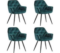 - Lafoodie Green Dining Chairs Set Of 4
