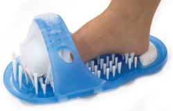 - Foot Brush And Shower Curtain Combo