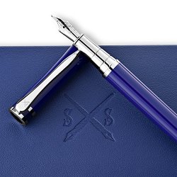 Scribe Sword Fountain Pen With Black Ink - Blue - Designer Gift Set -  Medium Nib - A Business Executive Fountain Pen And Case Prices | Shop Deals