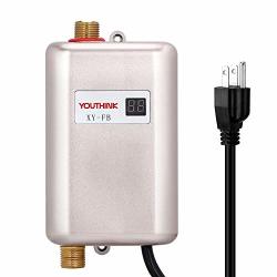 Ymiko Electric Tankless Water Heater 3KW 110V Instant Hot Water Heater With Lcd Display For Bathroom Kitchen Hotel Home