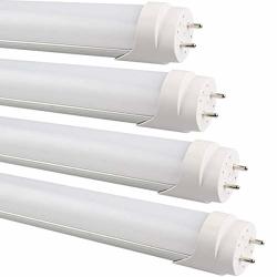 B2OCLED-2FT T8 LED Tube Light 9W 6500K Dual-end Powered Green Frosted Cover G13 Fluorescent Light Bulbs Replacement 4-PACK