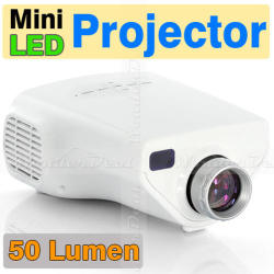 Miview" Mini Led Projector 50 Lumen Portable Projector Multimedia Player Vga Hdmi Av In Tv Input