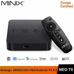Minix Neo T5 Android 9.0 Tv Box Amlogic S905X2 2G 16G Chromecast Smart Tv Box 4K Ultra HD Android 9.0 Pie Media Hub