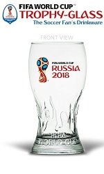 Russia 2018 Fifa World Cup Trophy-glass - The Soccer's Fan Drinkware Russia 2018 Logo