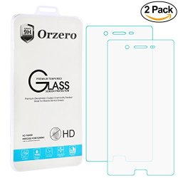 2 Pack Orzero Sony Xperia X Compact & F5321 Tempered Glass Screen Protector 0.26mm Clear 2.5d Arc Edges 9 Hardness High Definition Anti Glare