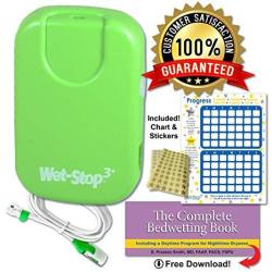 Wet-stop 3 Bedwetting Alarm Green 6 Alarms & Vibration Enuresis Alarm Incontinence Potty Training 100% Satisfaction Guaranteed