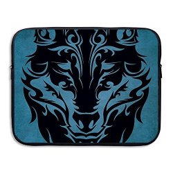 Wolf Print Business Briefcase Laptop Sleeve For 15 Inch Macbook Pro Air Lenovo Samsung Sony