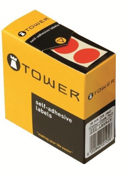 Deals on Tower Round Labels Roll 250 Red Dot | Compare Prices & Shop ...