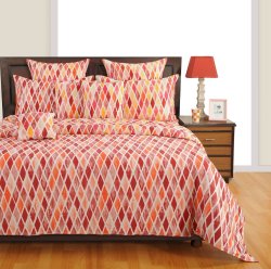 Yuga 3 Piece Set Of Multicolour Queen Size Cotton Bed Sheet With Pillow Covers YU-BD-1286-6