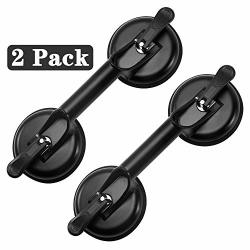 Fcho Glass Suction Cups Heavy Duty Aluminum Handle Glass Holder Hooks To Lift Large Glass moving Glass pad For Lifting Dent Fixer 2 Pack