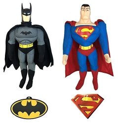 Batman V Superman Plush Set Of 2: Batman + Superman Plush Combo