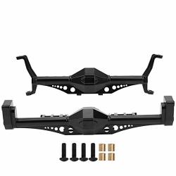 Dilwe Metal Front & Rear Axle Shell Axle Housing Spare Parts Fit For 1 10 Rc Crawler Car For Axial Capra 1.9 Utb Accessory Black