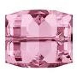 Swarovski Crystal 6mm Light Rose Cube Bead