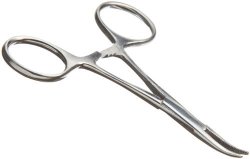 Aven 12002 Stainless Steel Hemostat Curved Serrated Jaws Ratchet Lock 3-1 2" Length