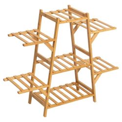 PPS-001-7 Eco Bamboo-wood Plant Pot STAND-7 Tiers