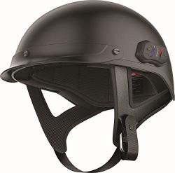 Sena Cavalry Lite Bluetooth Half Face Street Motorcyle Helmets - Matte Black large