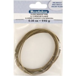 Beadalon Memory Wire Oval Bracelet Antique Brass 0.35-OUNCE