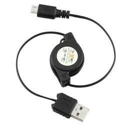 Eforcity Retractable Sync & Charge USB Cable Compatible With Samsung Galaxy Note 4 Samsung GT-I9100 Galaxy S 2