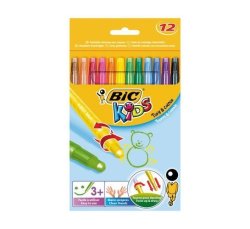 BIC Kids Turn & Colour Wax Crayons Assorted 12-PACK