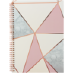 School A4 Geometric Pattern Spiral Notebook