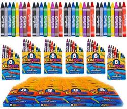  4E's Novelty 48 Boxes of 8-Packs Bulk Crayons for Kids