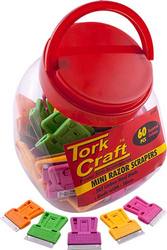 Tork Craft MINI Razor Scraper 60PC Per Candy Jar 5 Assorted Colours