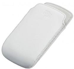 BlackBerry Curve 9360 White and Grey Premium Leather Pocket