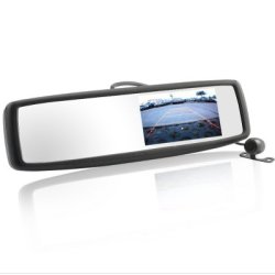 Car Rearview Mirror With Built-in 4.3 Inch Monitor And Camera Free Shipping Option