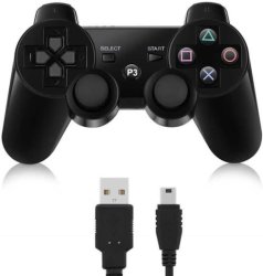 Wireless Blutooth Dualshock Game Controller For PS3 With Charging Cable