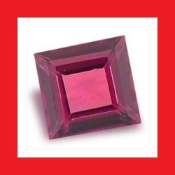 Rhodolite Garnet - Purple Red Square Cut - 0.360cts