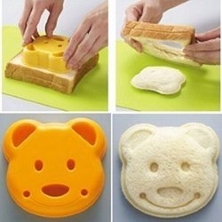 Qtmy Bear Shape Sandwich Mold Cutter Bread Sandwich Shapers Maker For Kids