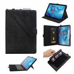 Lrker Double Prop Stand Pu Leather Case For Huawei Mediapad M5 10.8 M5 Pro 10.8 Inch 10.8" Cash Wallet Card Slot Pen Holder Auto Sleep wake