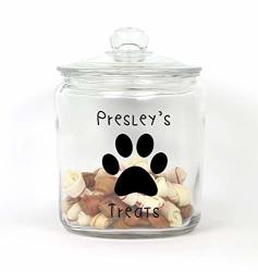 Personalized Dog Glass Treat Jar