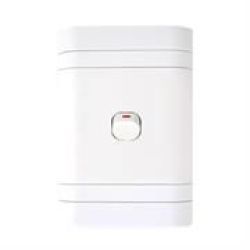 Lesco Flush Cover With 1 Lever 2 Way Switch - Voltage: 220-240V Amperage: 16A Height: 100MM Width: 50MM Material: Polycarbonate Colour White Sold As