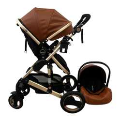 Smooche Star Plus-pu Leather 3 In 1 Travel System - Camel