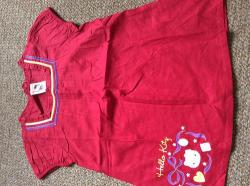 Original Brand New Hello Kitty Linen Blouse Size 5-6 And 7-8 Years Old