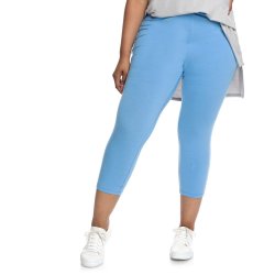 Donnay Plus Size Essential Cropped Leggings - Light Blue