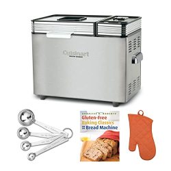 Cuisinart CBK-200 2-LB Convection Bread Maker With Gluten-free Book And Accessories Bundle 4 Items