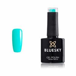 Bluesky Gel Nail Polish Pacific Green 63911 Bright Green Turquoise Long Lasting Chip Resistant 10 Ml Requires Curing Under Uv LED Lamp