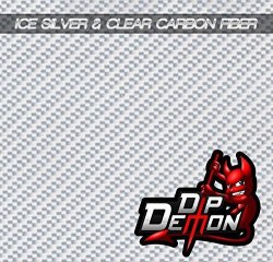 Hydrographic Film Carbon Fiber Ice Silver & Clear Hydrographic Water Transfer Film Hydro Dipping Dip Demon