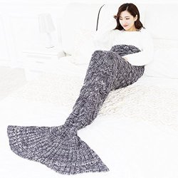Zhongkeyi Mermaid Tail Blanket Mermaid Blanket Adult Mermaid Tail Blanket Kids Mermaid Tail Blanket For Girls