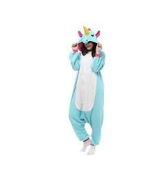 New Jiminci Pajamas Anime Costume Adult Animal Onesie Unicorn Cosplay L Aqua