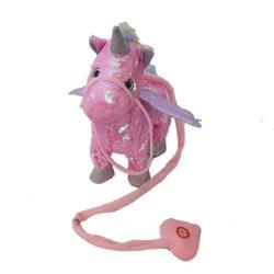 Baby Pink Sequin Walking And Singing Pet Unicorn