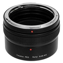 Fotodiox Pro Lens Mount Adapter - Rolleiflex SL66 Series Lens To Nikon F Mount Slr Camera Body With Built-in Focusing Helicoid